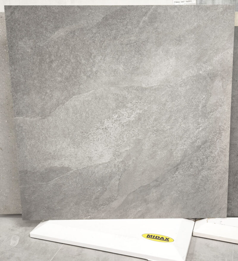 80 x 80 Rett Hur Silver - Podne pločice gres poculan