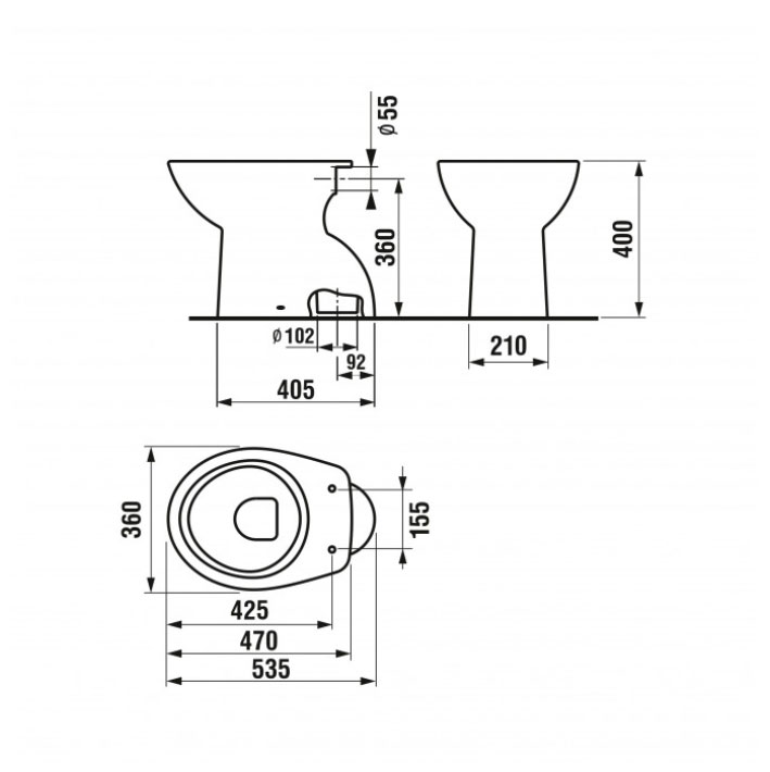 0430 Wc školjka Jika Pro simplon