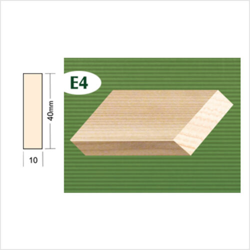 Drvena pravokutna letvica jela E4 40x10mm