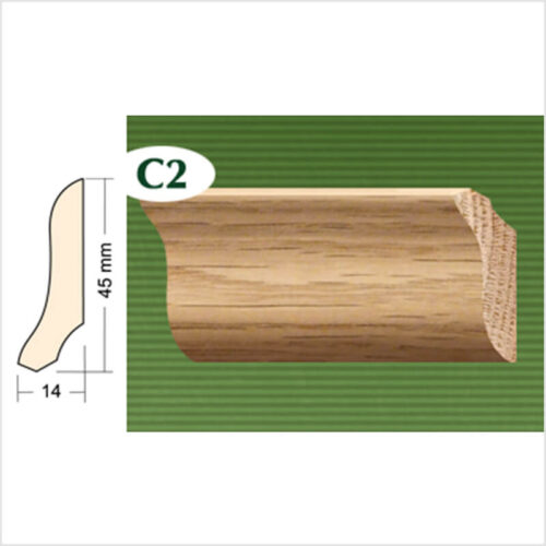 Drvena lajsna za parket jela C2 45x14mm