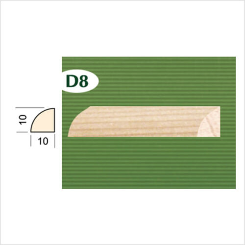 Drvena lajsna za parket jela D8 10x10mm