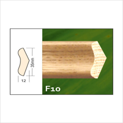 Drvena lajsna za parket hrast furnir F10 35x12mm