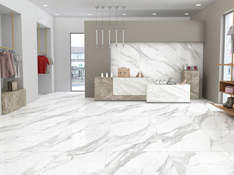 60 x 120 Rett Calacata Wave Glossy - Gres porculan podne pločice