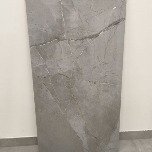 60 x 120 Rett Limestone Grey Glossy - Gres porculan podne pločice