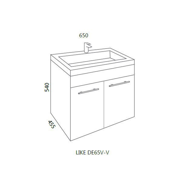 Kupaonska baza s umivaonikom Like DE65L-V4